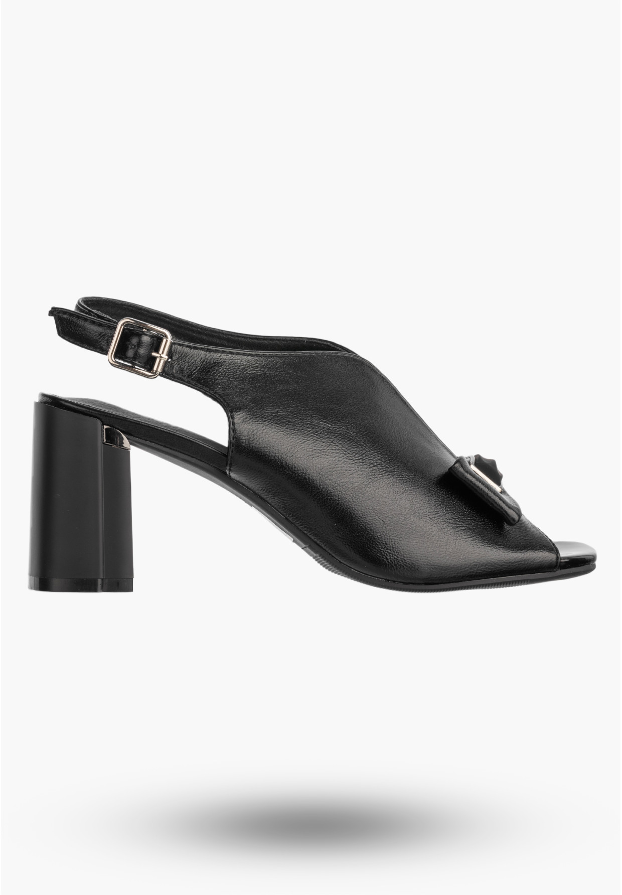 Sandały Damskie Ekoskóra Buty Eleganckie Na Słupku Czarne Jezzi RMR25112-3