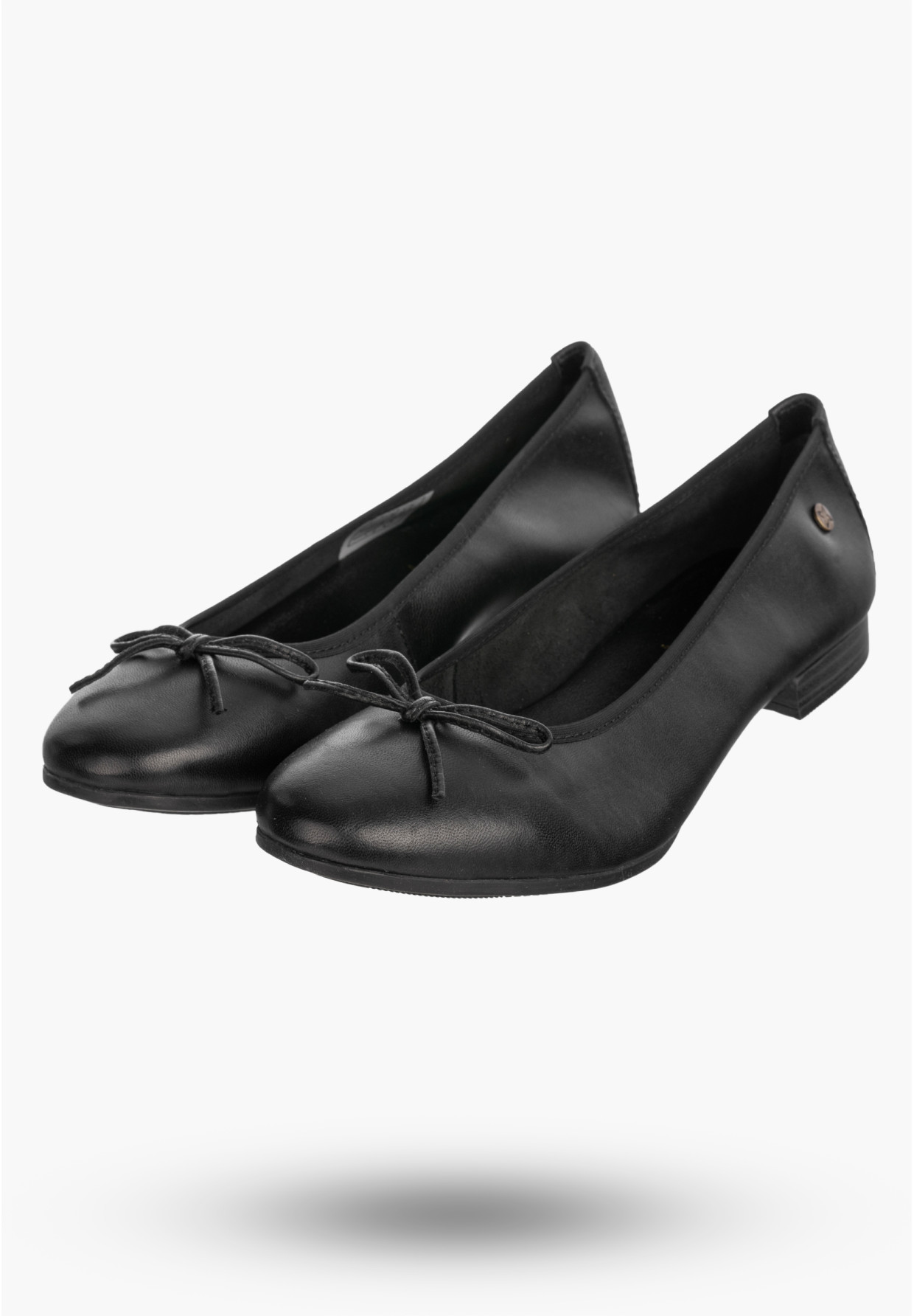 Baleriny Damskie Skórzane Buty Klasyczne Półbuty Czarne Maciejka P6800-04/00-0