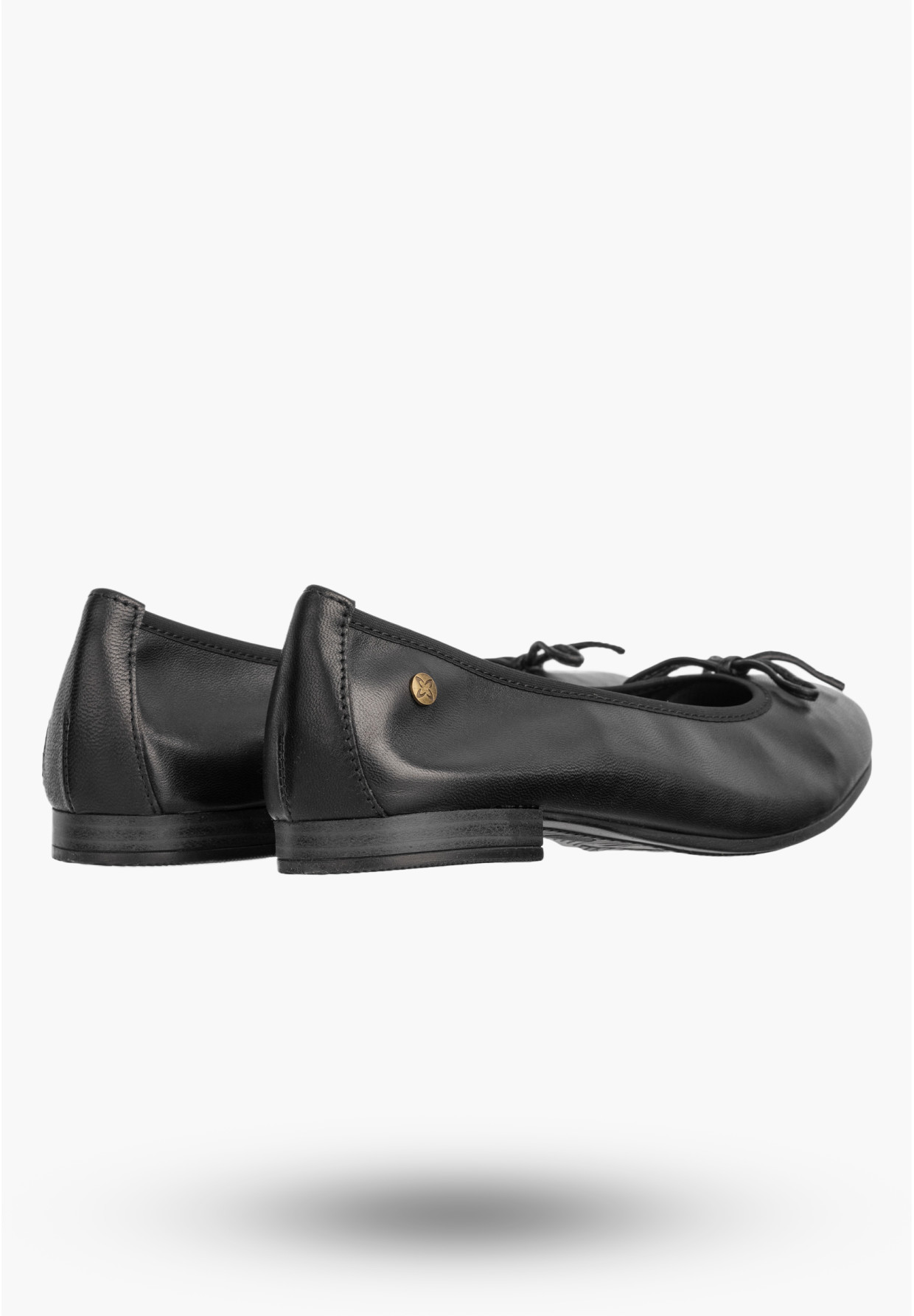 Baleriny Damskie Skórzane Buty Klasyczne Półbuty Czarne Maciejka P6800-04/00-0