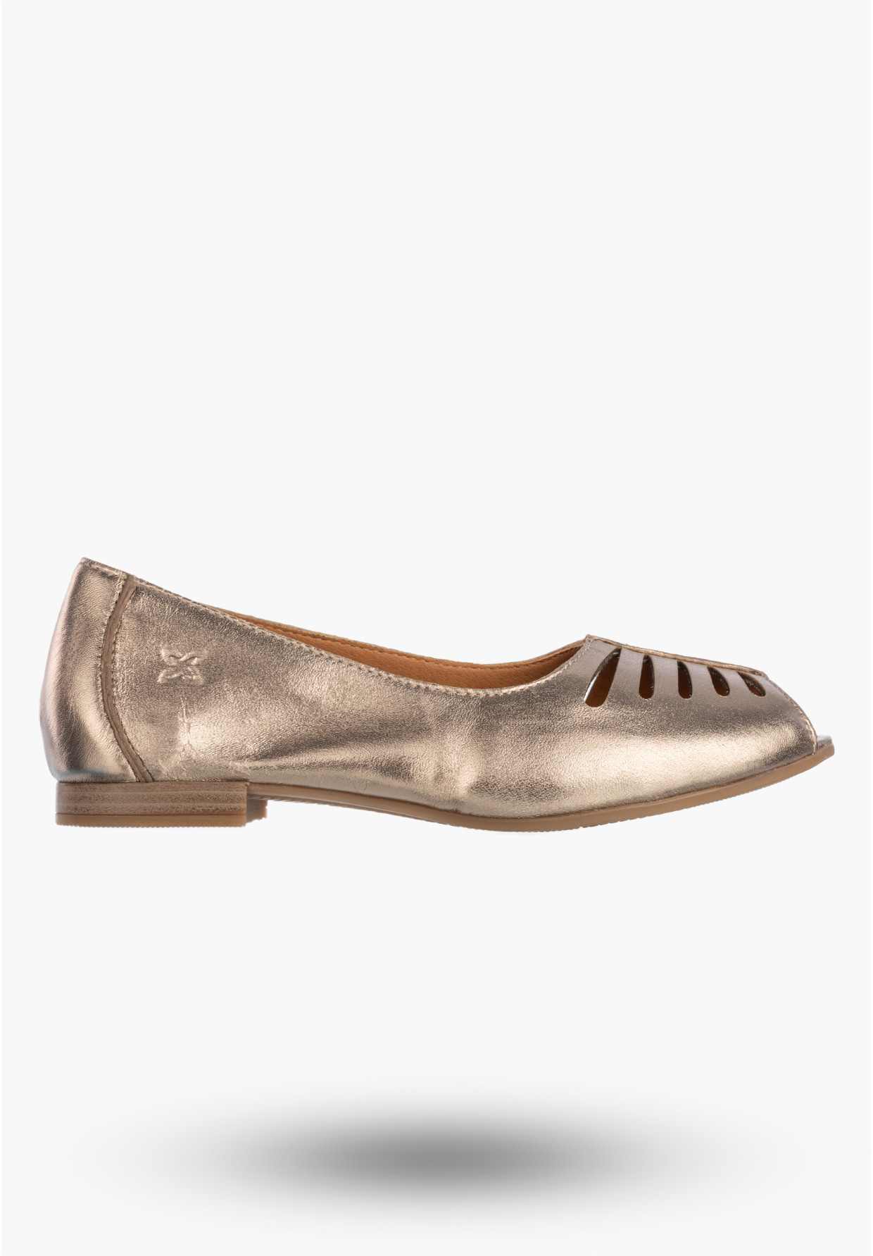 Baleriny Damskie Skórzane Buty Klasyczne Półbuty Miedziane Maciejka P7541-32/00-1