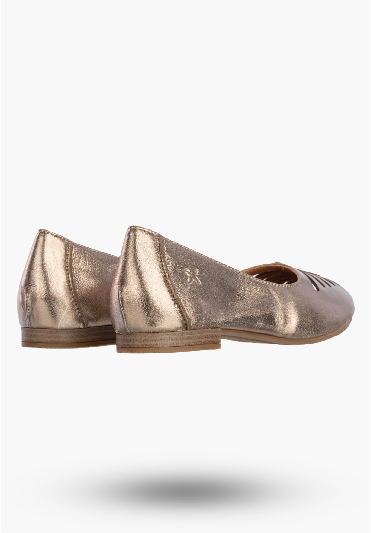 Baleriny Damskie Skórzane Buty Klasyczne Półbuty Miedziane Maciejka P7541-32/00-1