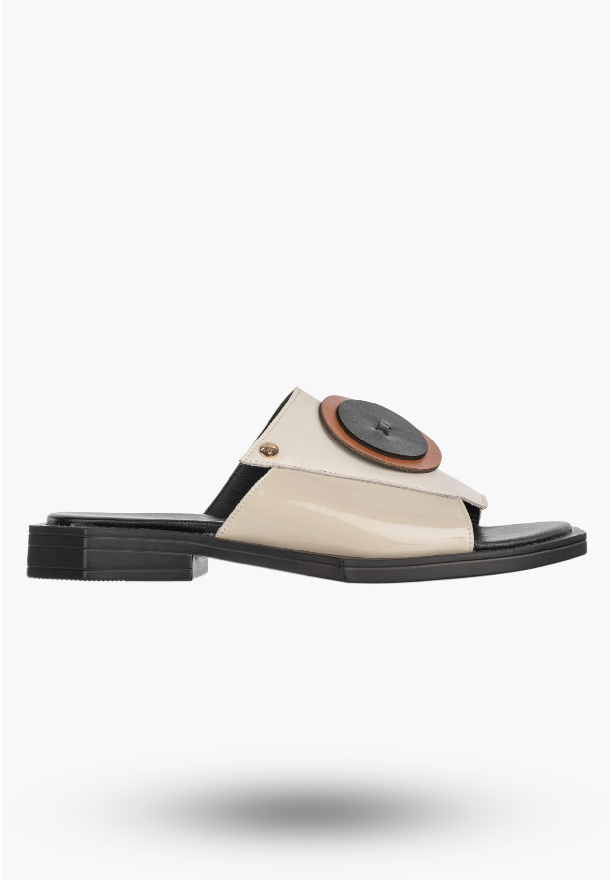 Klapki Damskie Skórzane Buty Eleganckie Letnie Beżowe Maciejka K7479-01/00-1