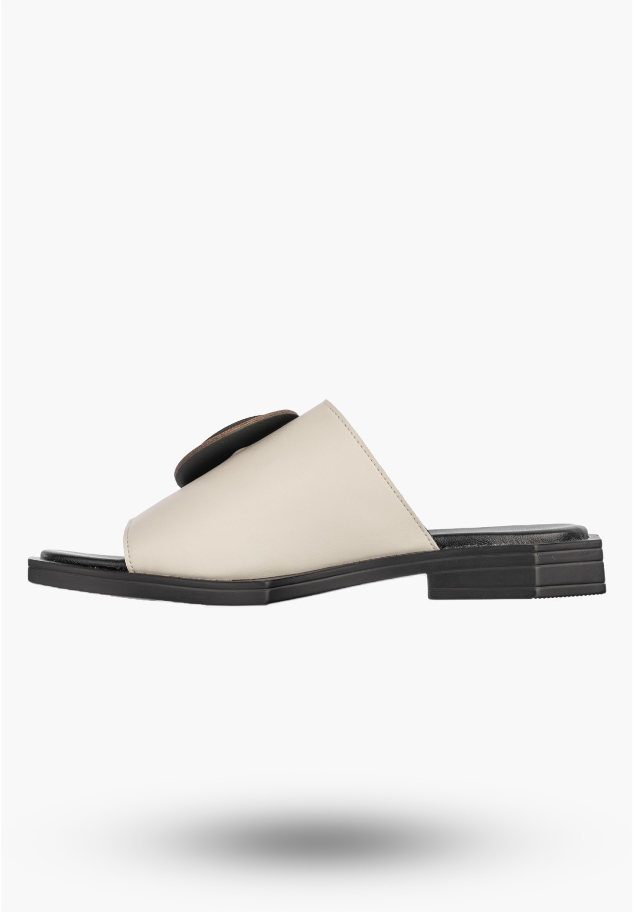 Klapki Damskie Skórzane Buty Eleganckie Letnie Beżowe Maciejka K7479-01/00-1