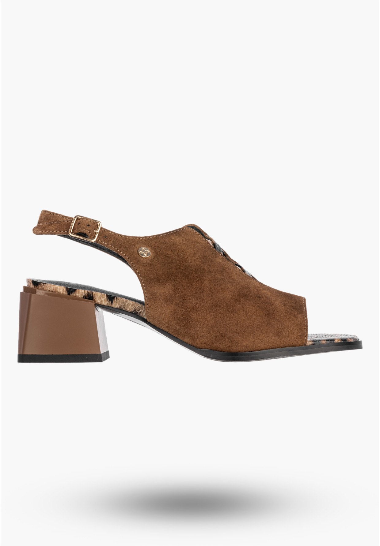 Sandały Damskie Skórzane Buty Eleganckie Letnie Panterka Brązowe Maciejka K7521-14/00-1