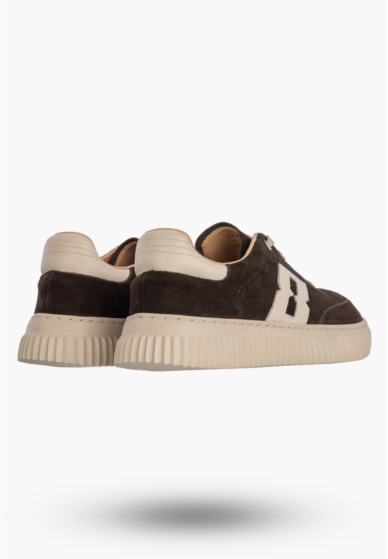 Sneakersy Damskie Skórzane Buty Sportowe Na Platformie Zamszowe Brązowe