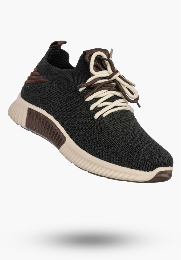 Sneakersy damskie czarne sportowe lekkie