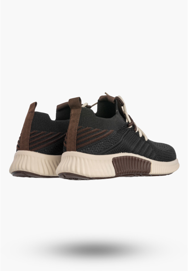 Sneakersy Damskie Buty Sportowe Wsuwane Lekkie Tekstylne Czarne