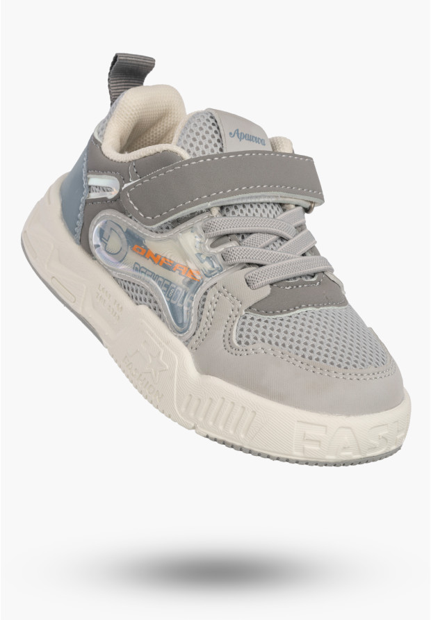 Szare sneakersy dziecięce APAWWA na rzep