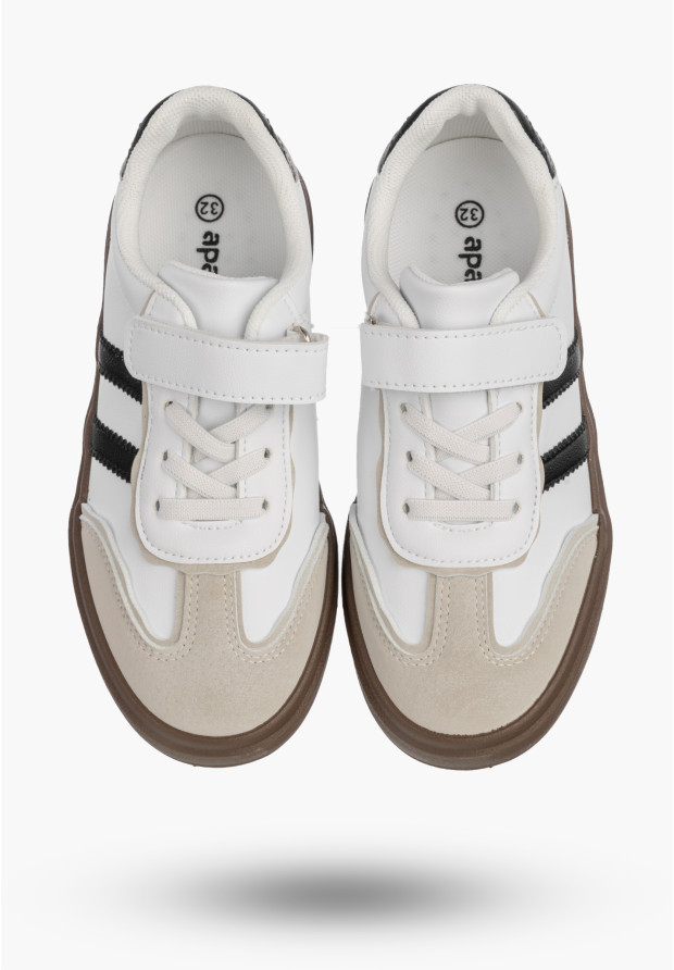 Buty Dziecięce Trampki Sneakersy na Rzepy Szare R1444P