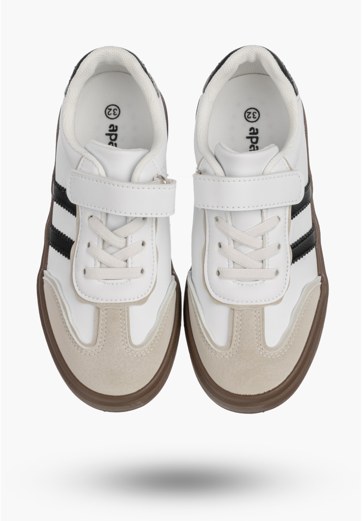 Buty Dziecięce Trampki Sneakersy na Rzepy Szare R1444P