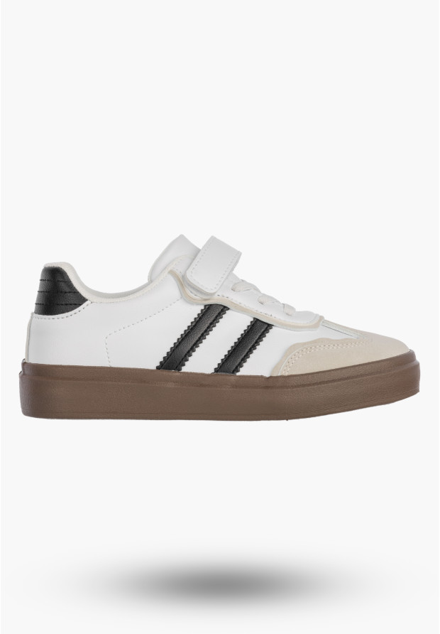 Buty Dziecięce Trampki Sneakersy na Rzepy Szare R1444P