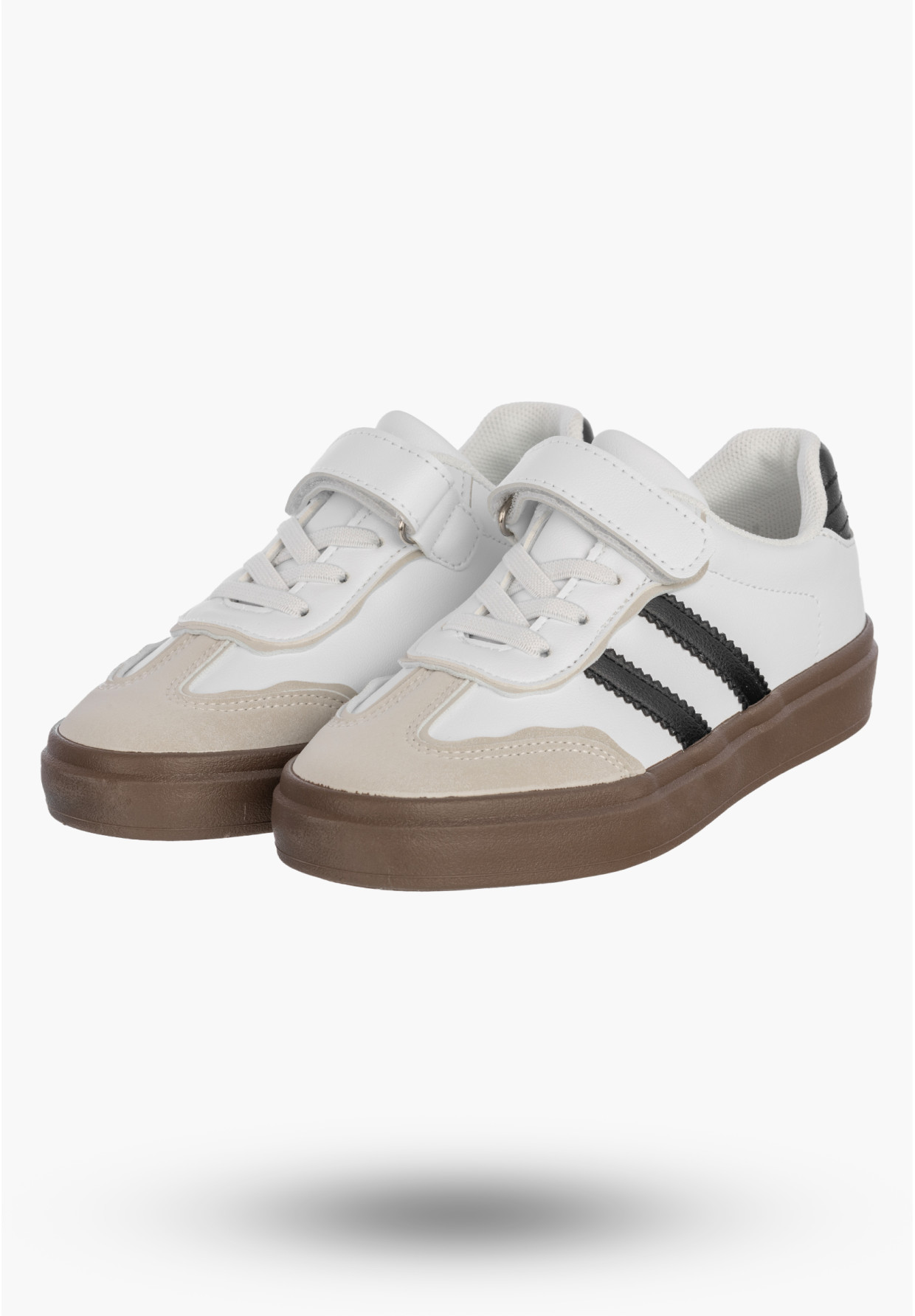 Buty Dziecięce Trampki Sneakersy na Rzepy Szare R1444P