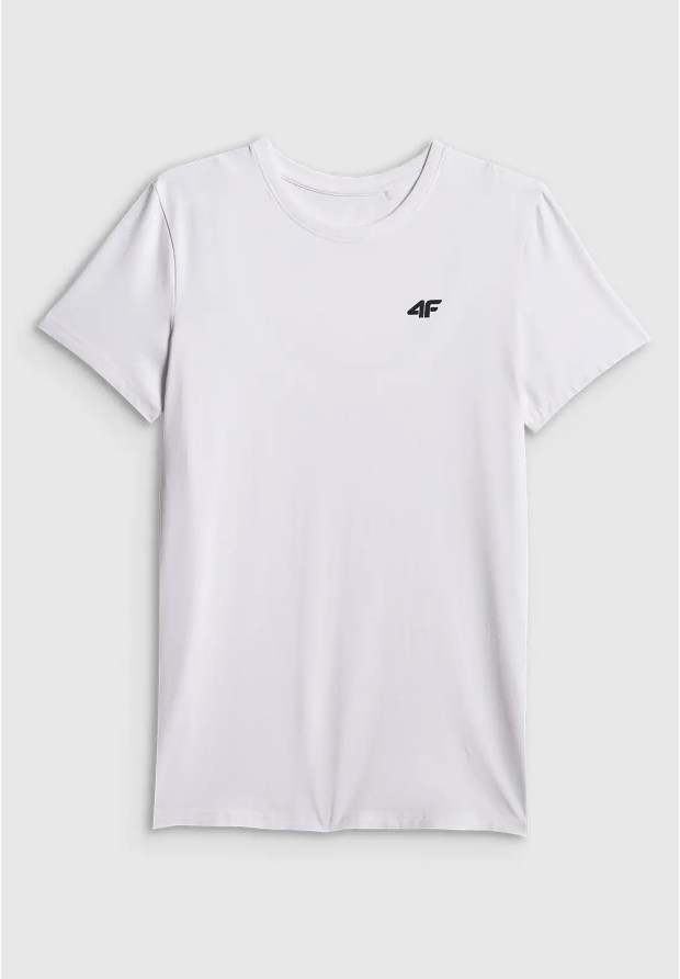 Koszulka Męska 4F T-shirt Basic Regular Biały 4FWMM00TTSHM3340