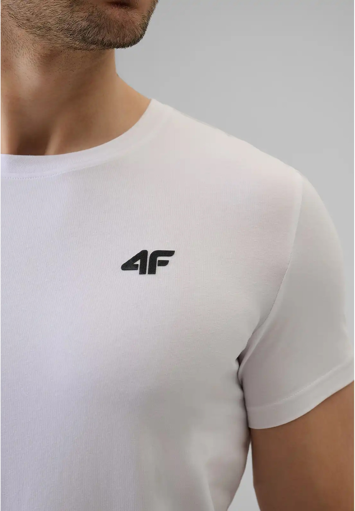 Koszulka Męska 4F T-shirt Basic Regular Biały 4FWMM00TTSHM3340
