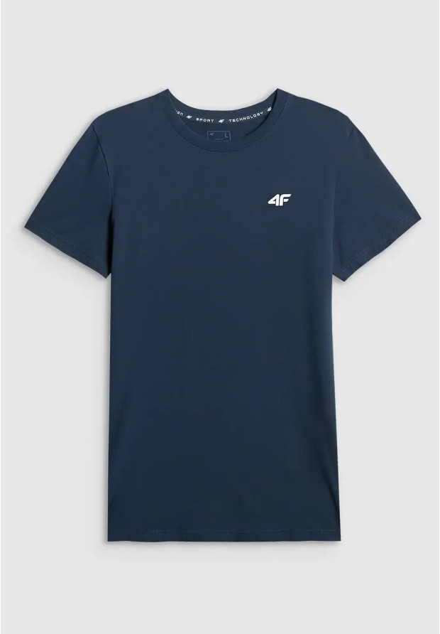 Koszulka Męska 4F T-shirt Basic Regular Granatowa 4FWMM00TTSHM3340