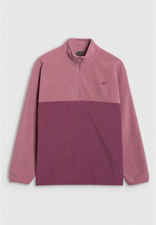 Polar Damski 4F Bluza Ze Stójką Regular Różowy 4FWAW25TFLEF421