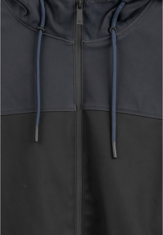 Kurtka Męska ZARA Softshell Przejściowa Z Kapturem Granatowa ZARA