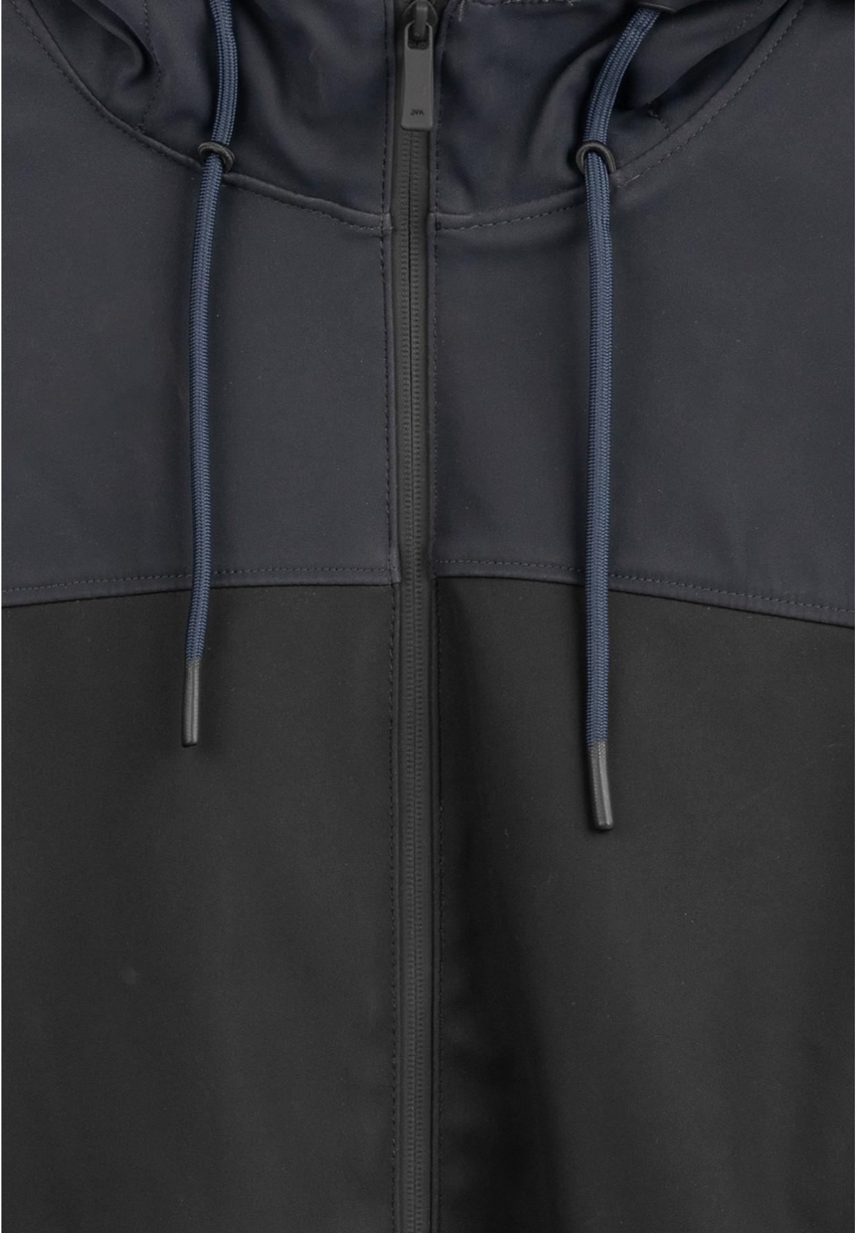 Kurtka Męska ZARA Softshell Przejściowa Z Kapturem Granatowa ZARA