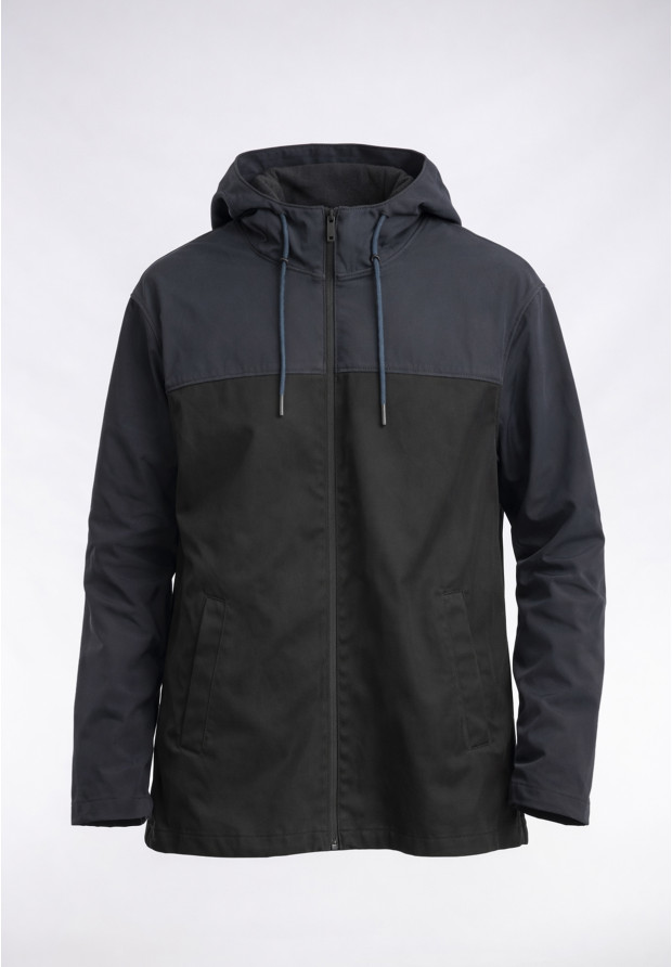 Kurtka Męska ZARA Softshell Przejściowa Z Kapturem Granatowa ZARA