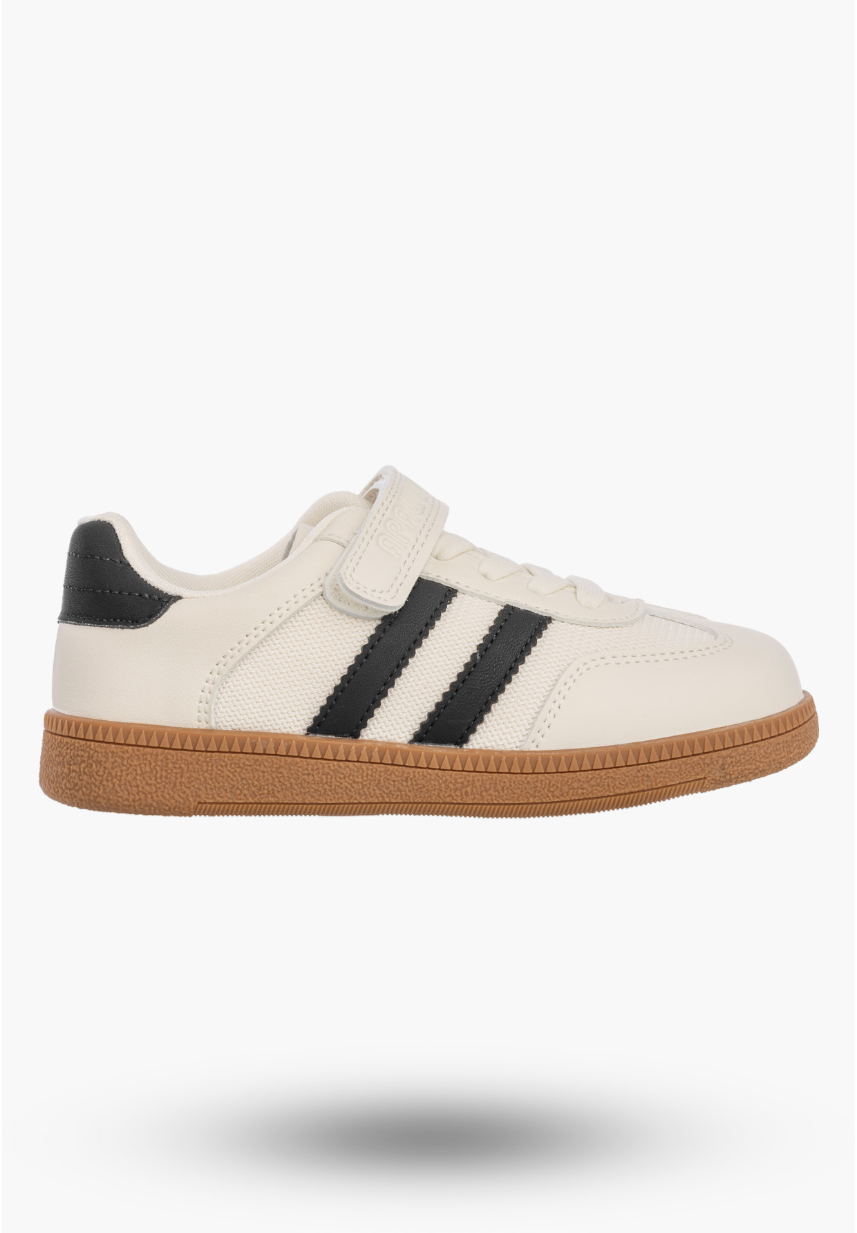 Sneakersy Dziecięce Trampki Buty Na Rzepy Skórzana Wkładka Beżowe APAWWA
