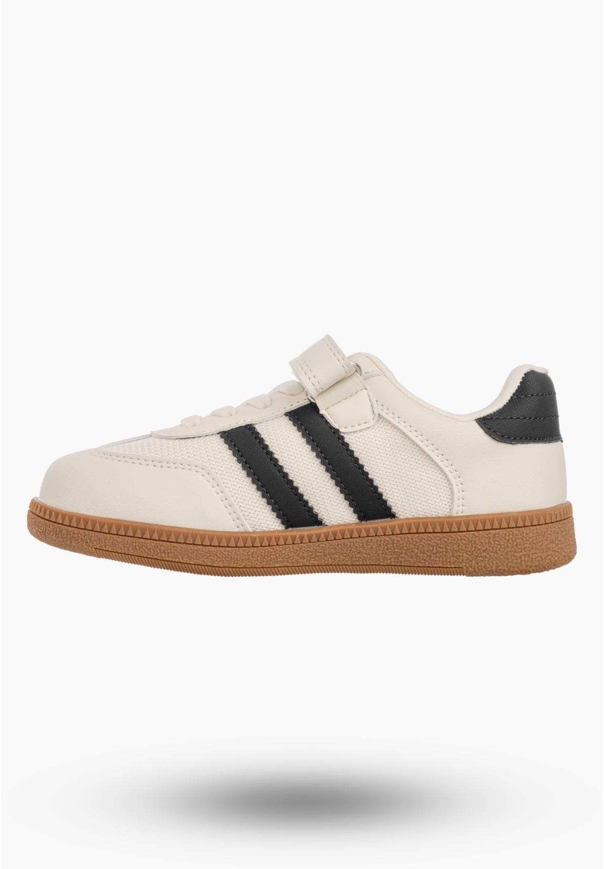 Sneakersy Dziecięce Trampki Buty Na Rzepy Skórzana Wkładka Beżowe APAWWA
