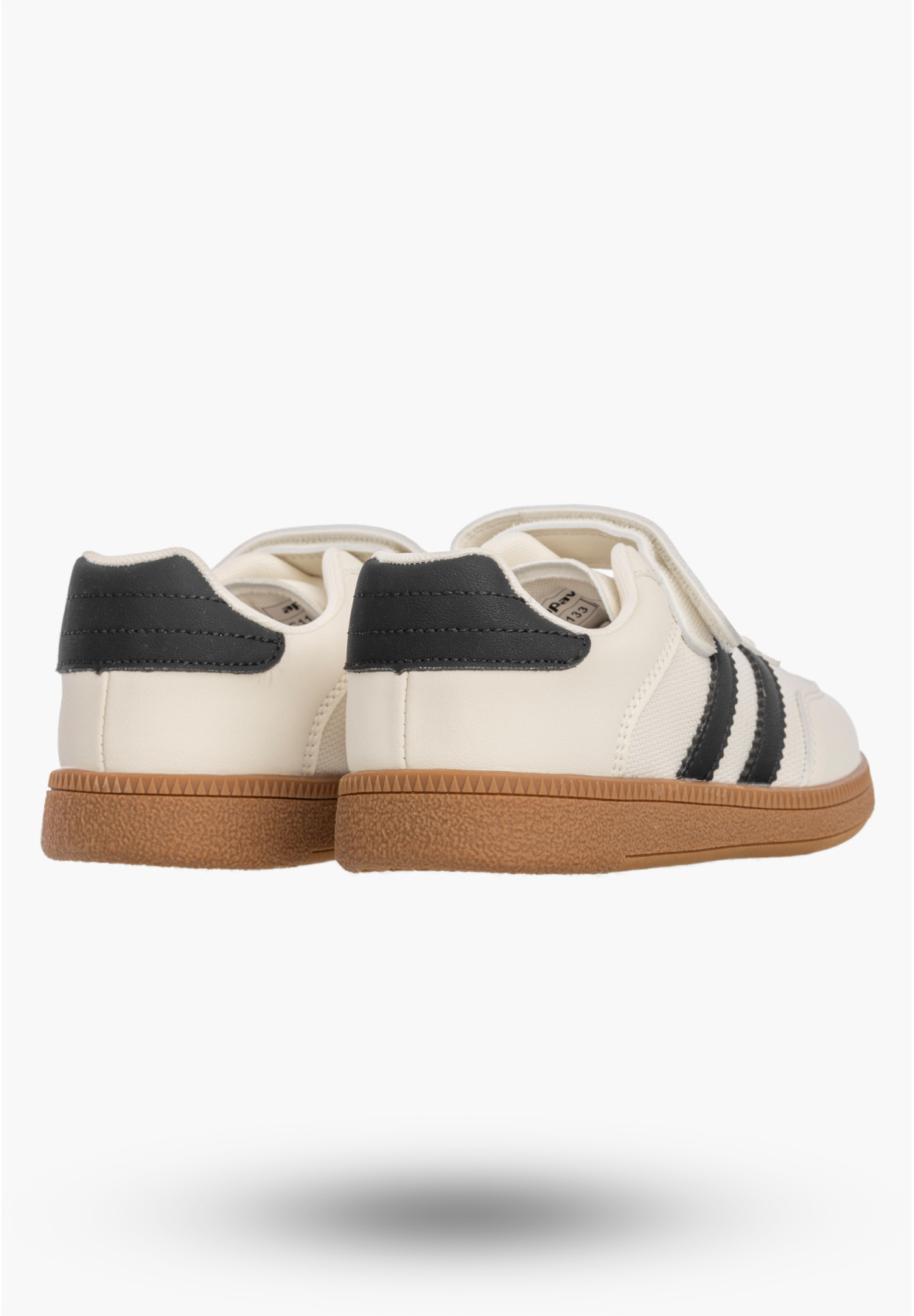 Sneakersy Dziecięce Trampki Buty Na Rzepy Skórzana Wkładka Beżowe APAWWA