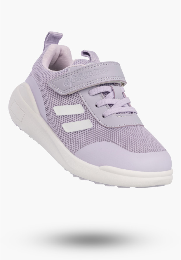 Sneakersy Dziecięce Buty Na Rzepy Sportowe Lekkie Fioletowe Apawwa N5057P