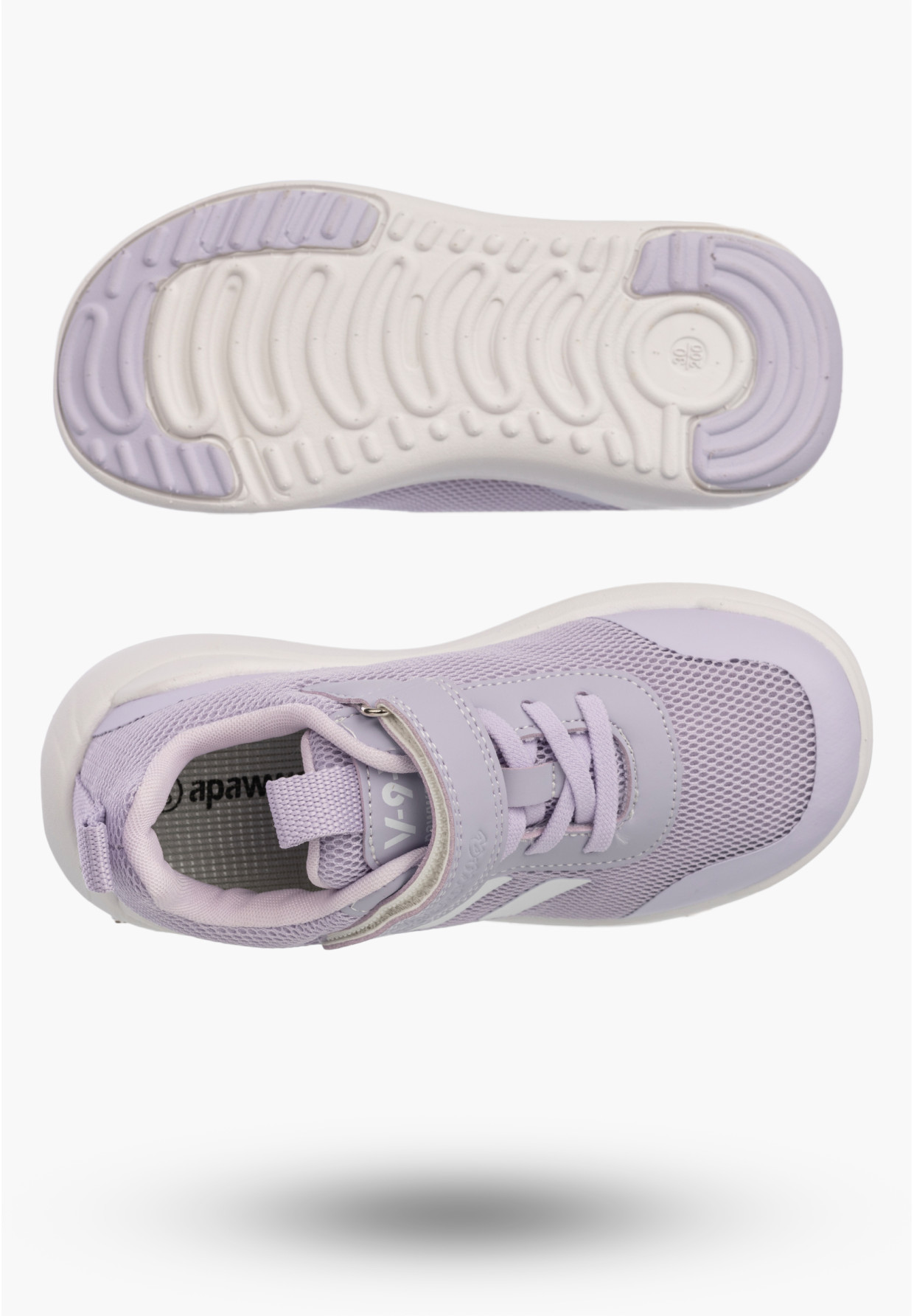 Sneakersy Dziecięce Buty Na Rzepy Sportowe Lekkie Fioletowe Apawwa N5057P