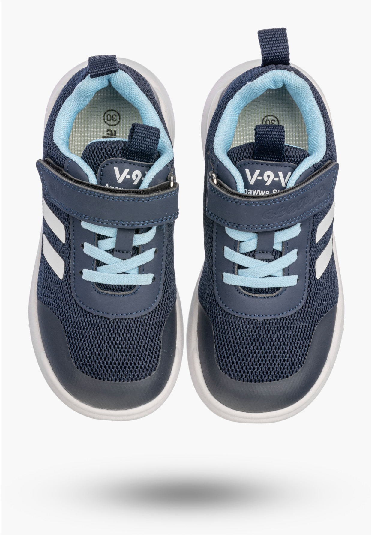 Sneakersy Dziecięce Buty Na Rzepy Sportowe Lekkie Granatowe Apawwa N5057P