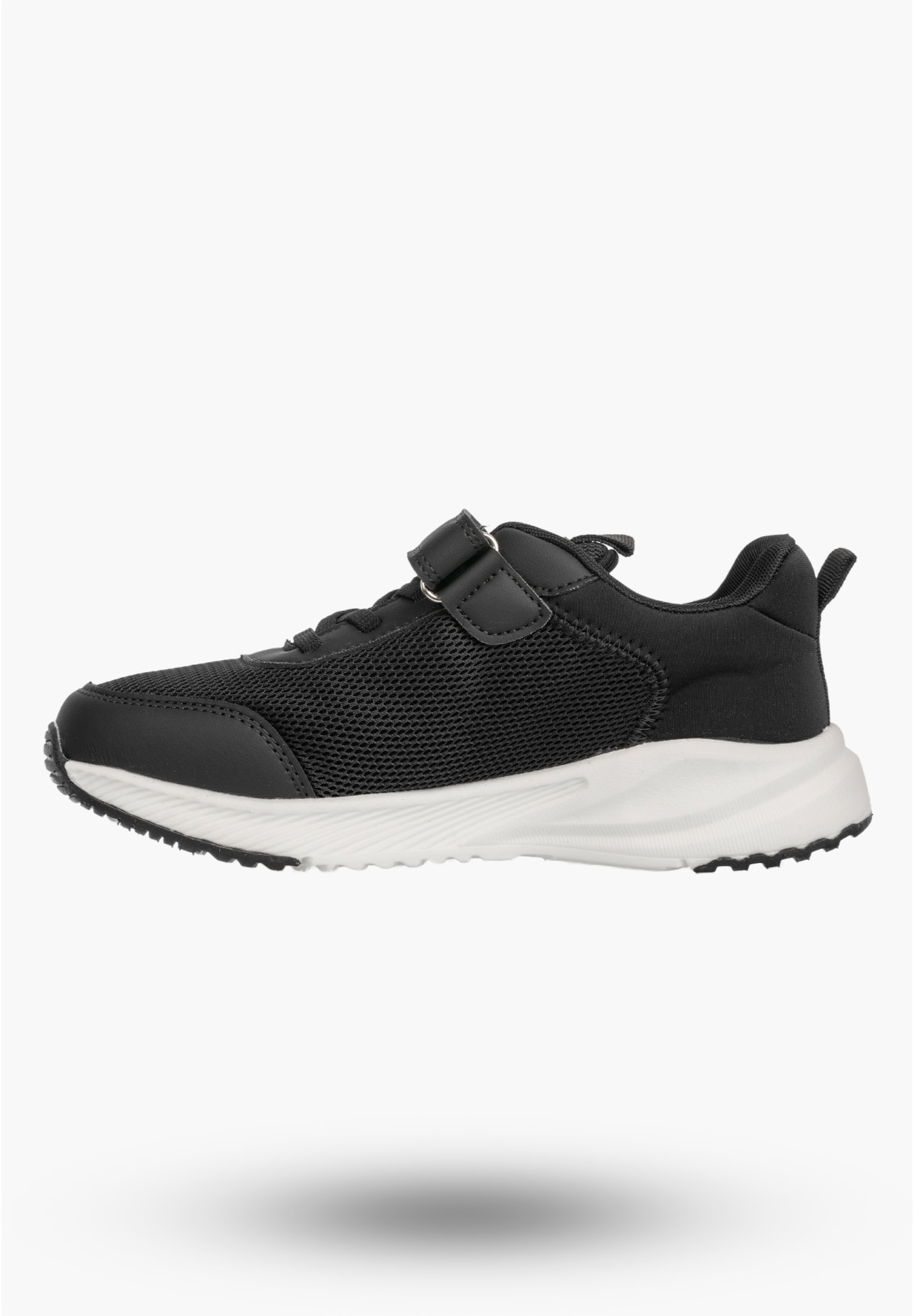 Sneakersy Dziecięce Buty Na Rzepy Sportowe Lekkie Czarne Apawwa ABC005DP
