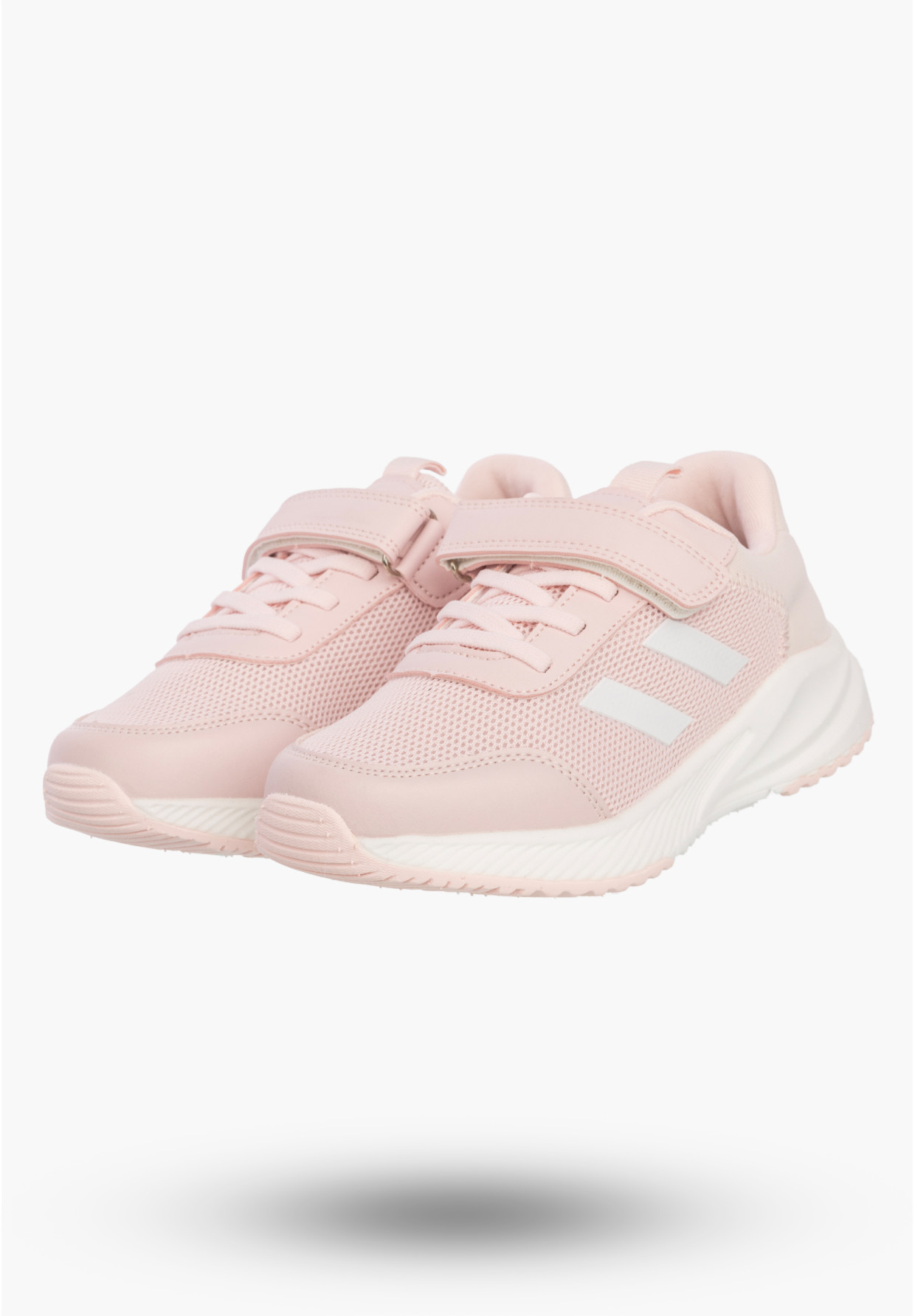 Sneakersy Dziecięce Buty Na Rzepy Sportowe Lekkie Różowe Apawwa ABC005DP