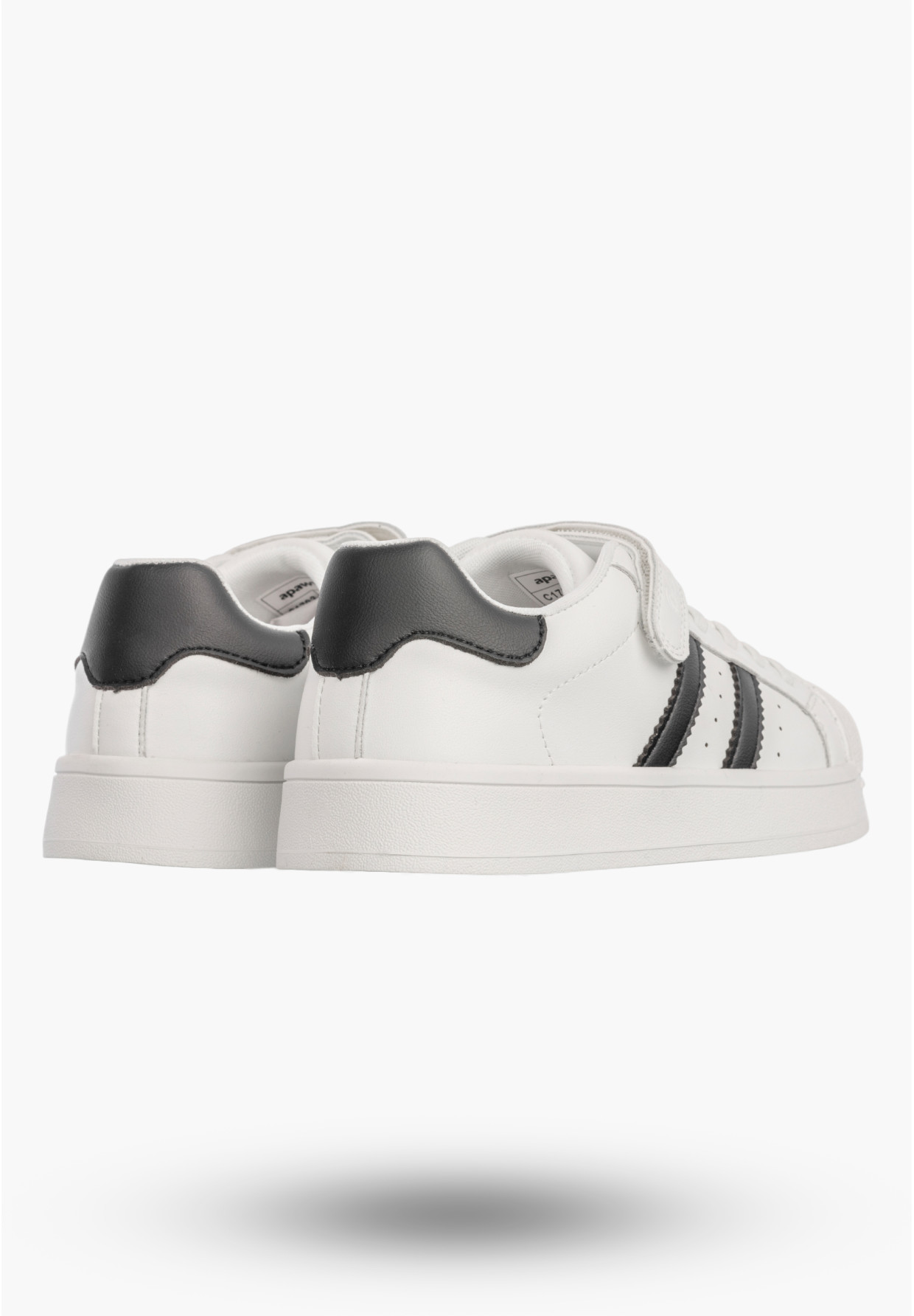 Sneakersy Dziecięce Ekoskóra Buty Na Rzepy Sportowe Modne Białe Apawwa ABC1793R