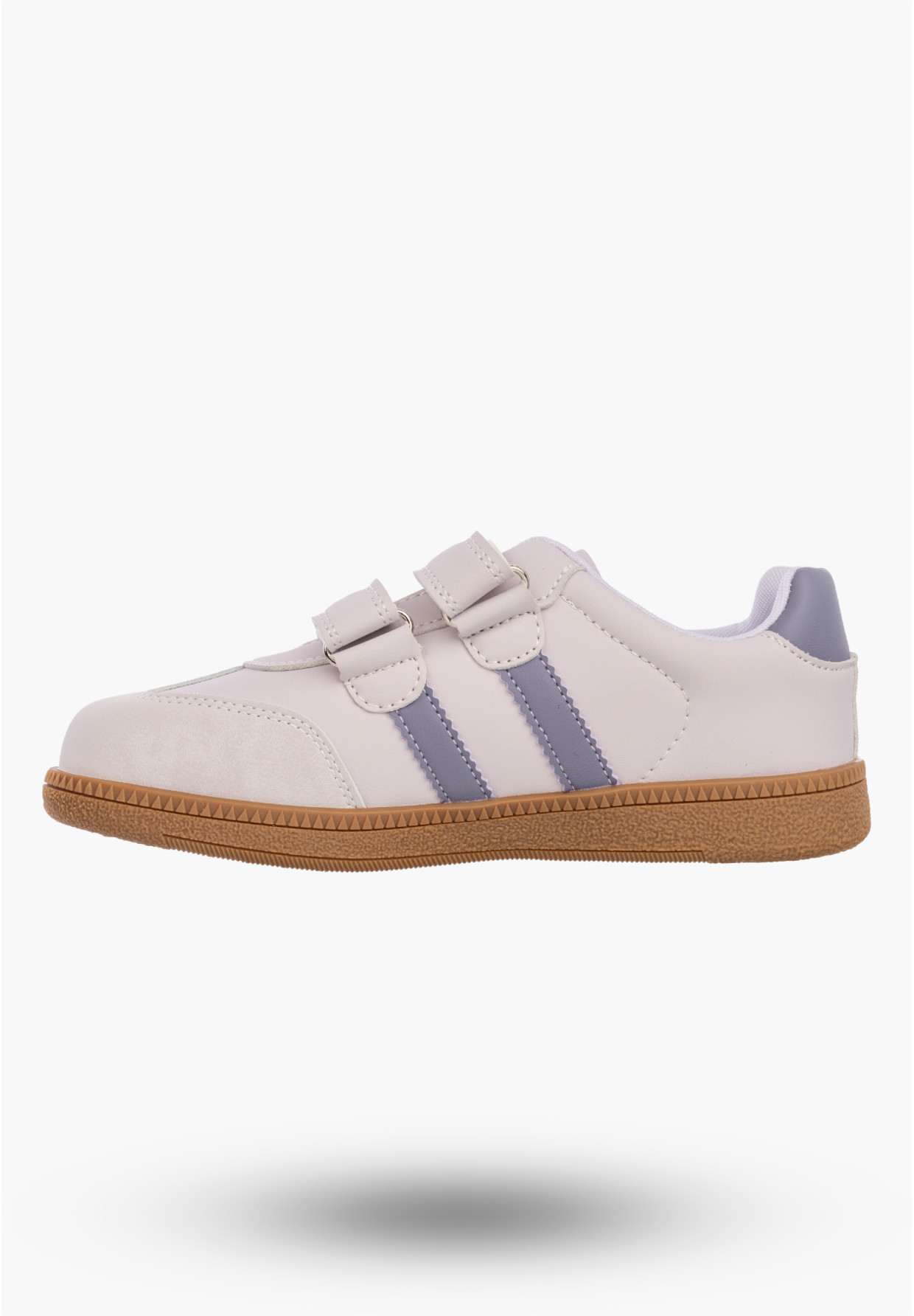 Sneakersy Dziecięce Buty Na Rzepy Sportowe Skórzana Wkładka Modne Fioletowe Apawwa ABC0352P