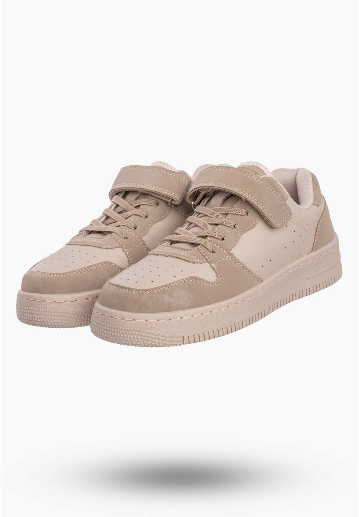 Sneakersy Dziewczęce Damskie Ekoskóra Buty Na Rzepy Sportowe Różowe Cllibee