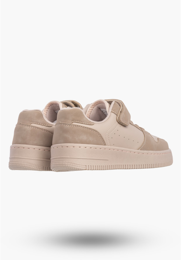 Sneakersy Dziewczęce Damskie Ekoskóra Buty Na Rzepy Sportowe Różowe Cllibee