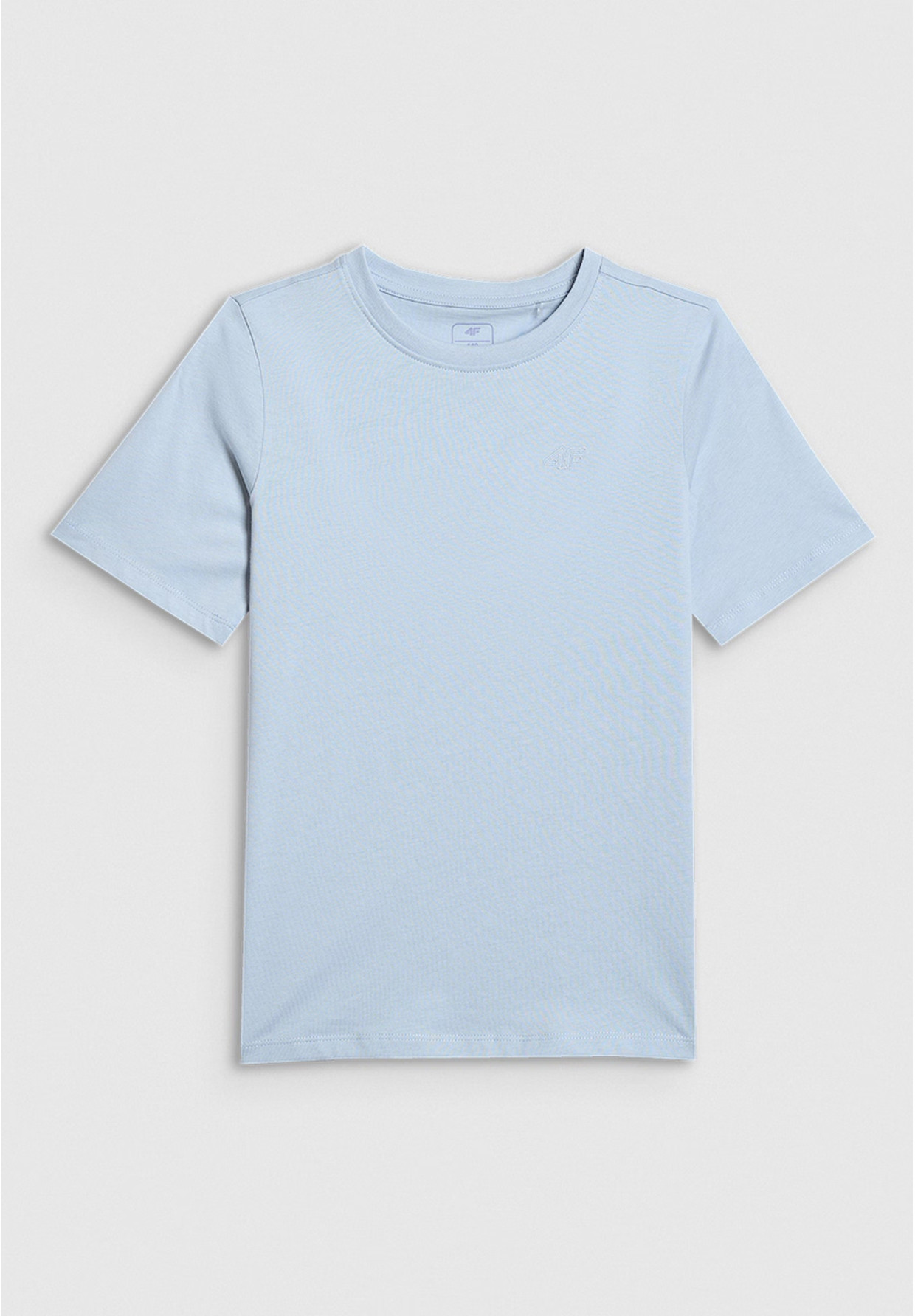 Koszulka Chłopięca 4F T-shirt Z Logo Sportowy Casual Jasny Niebieski 4FJWSS26TTSHM3006