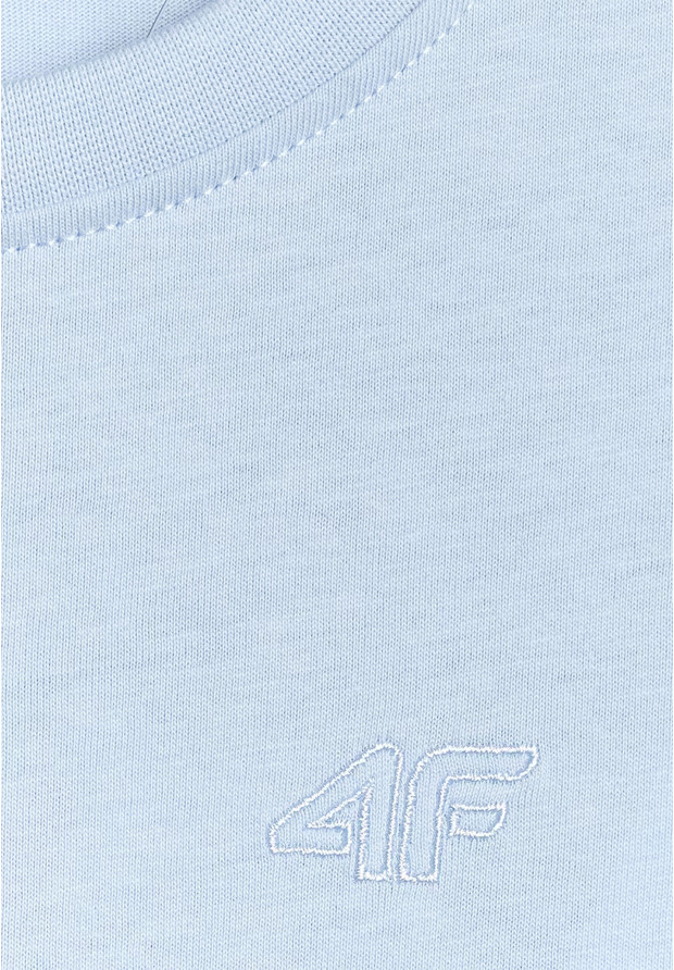 Koszulka Chłopięca 4F T-shirt Z Logo Sportowy Casual Jasny Niebieski 4FJWSS26TTSHM3006