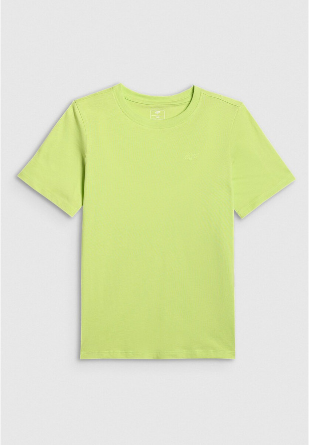 Koszulka Chłopięca 4F T-shirt Z Logo Sportowy Casual Jasny Zielony 4FJWSS26TTSHM3006