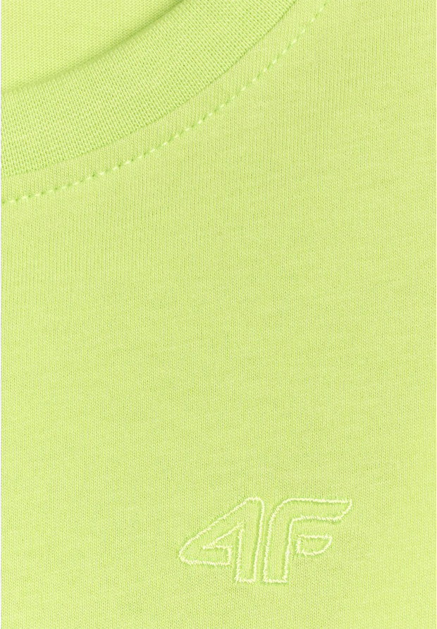 Koszulka Chłopięca 4F T-shirt Z Logo Sportowy Casual Jasny Zielony 4FJWSS26TTSHM3006