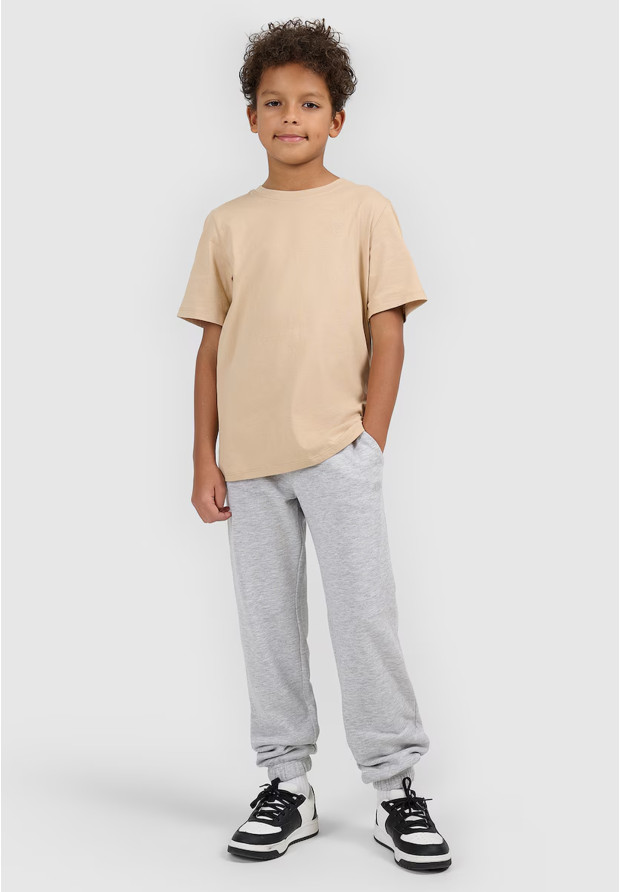 Koszulka Chłopięca 4F T-shirt Z Logo Sportowy Casual Beżowy 4FJWSS26TTSHM3006