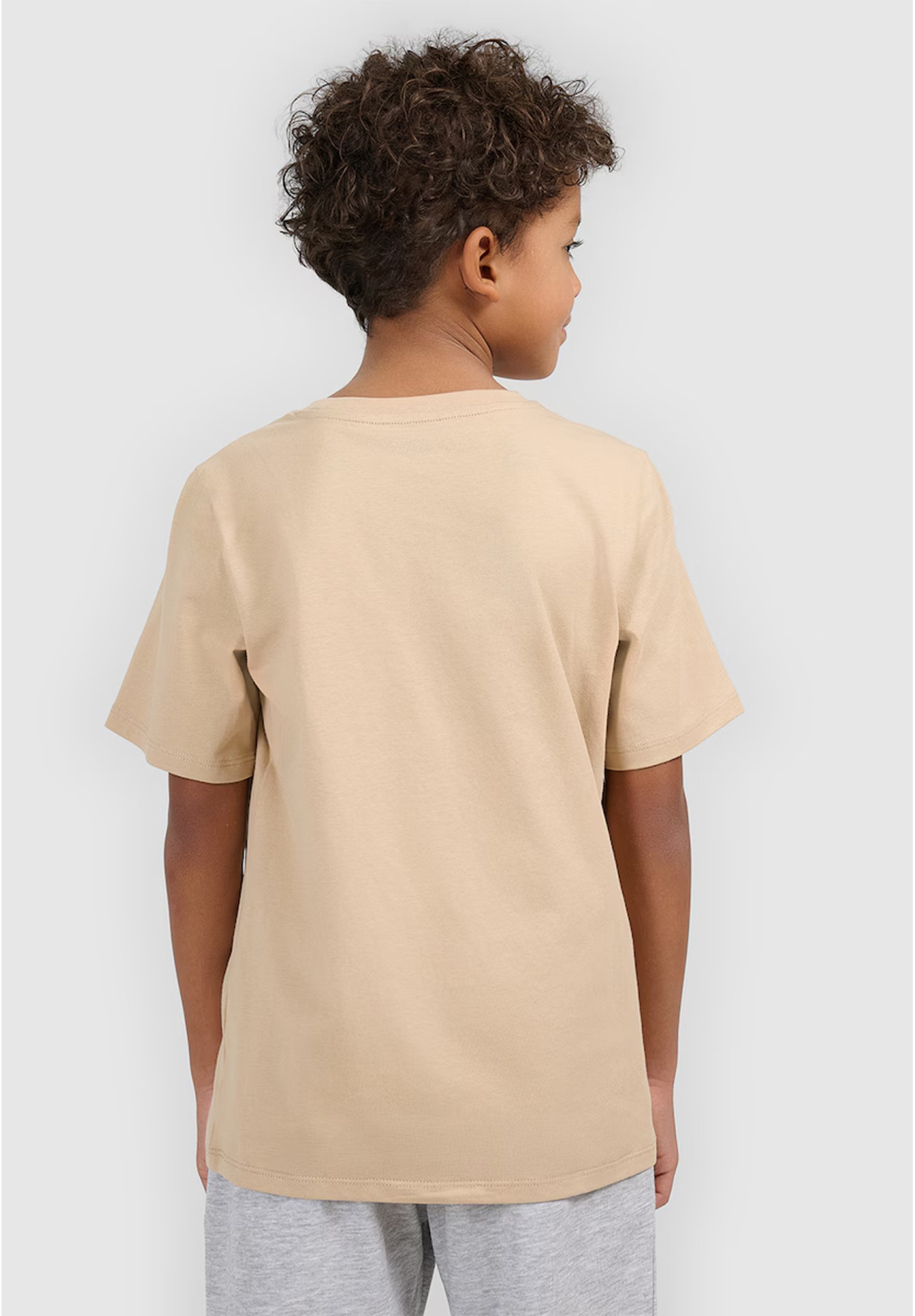 Koszulka Chłopięca 4F T-shirt Z Logo Sportowy Casual Beżowy 4FJWSS26TTSHM3006