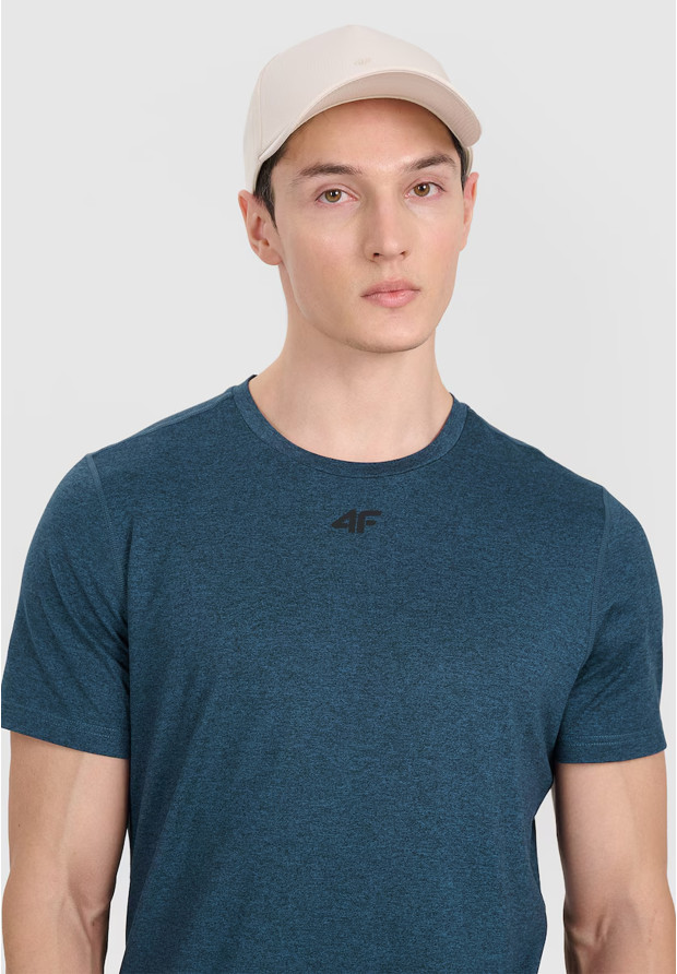 Koszulka Męska 4F T-shirt Treningowy Szybkoschnący Granatowy 4FWAW25TFTSM1522