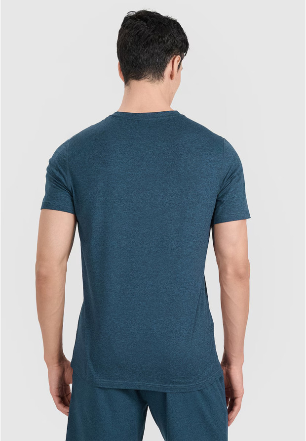 Koszulka Męska 4F T-shirt Treningowy Szybkoschnący Granatowy 4FWAW25TFTSM1522
