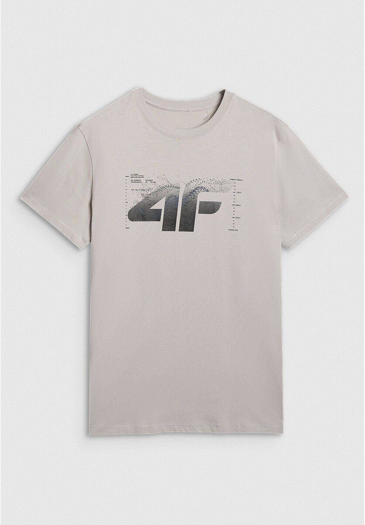 Koszulka Męska 4F T-shirt Z Nadrukiem Regular Szary 4FWAW25TTSHM2359