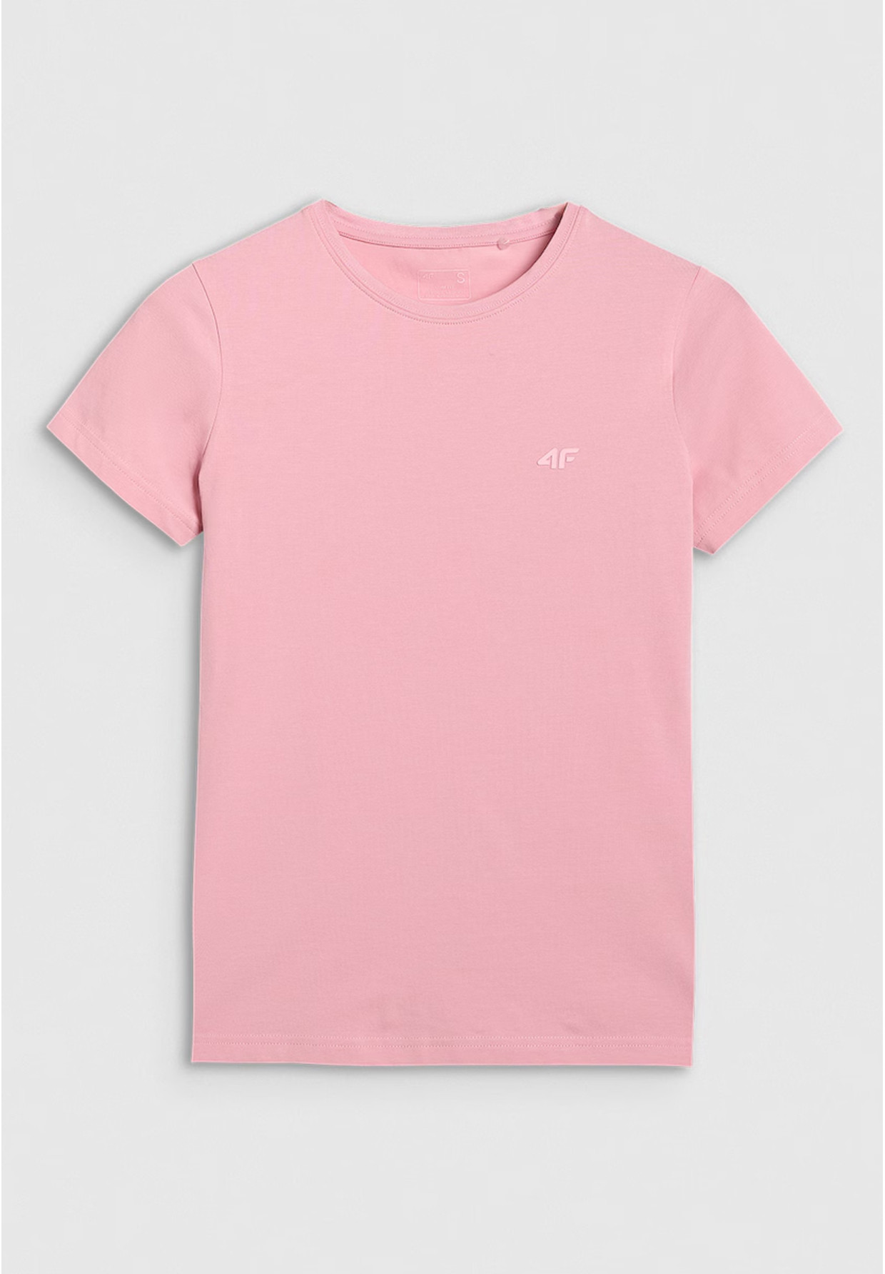 Koszulka Damska 4F T-shirt Slim Fit Gładki Różowy 4FWMM00TTSHF2255