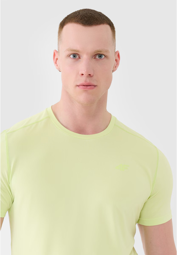 Koszulka Męska 4F T-shirt Treningowy Szybkoschnący Zielony 4FWSS25TFTSM1343