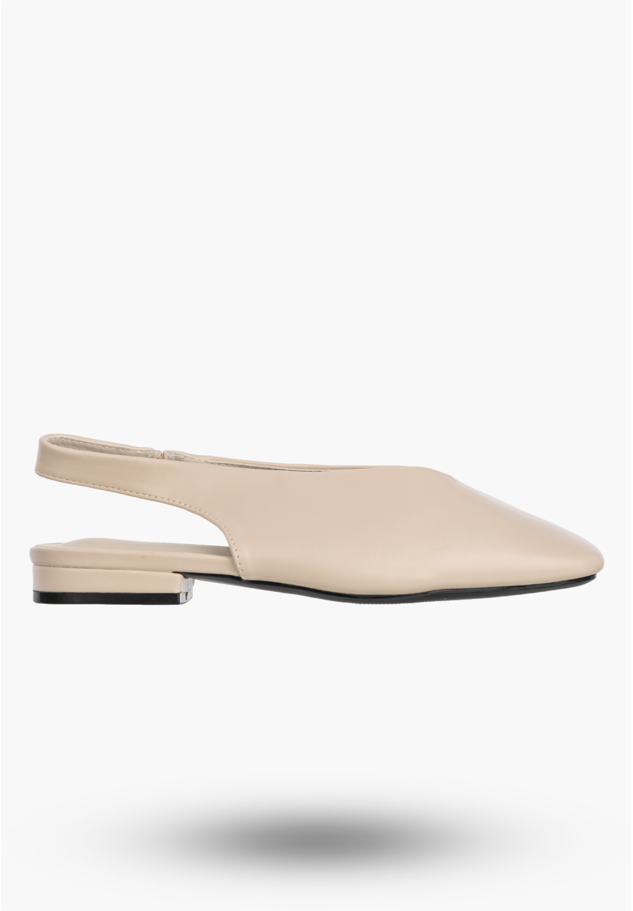 Baleriny Damskie Ekoskóra Slingback Buty z odkrytą piętą Beżowe Potocki 26-20335