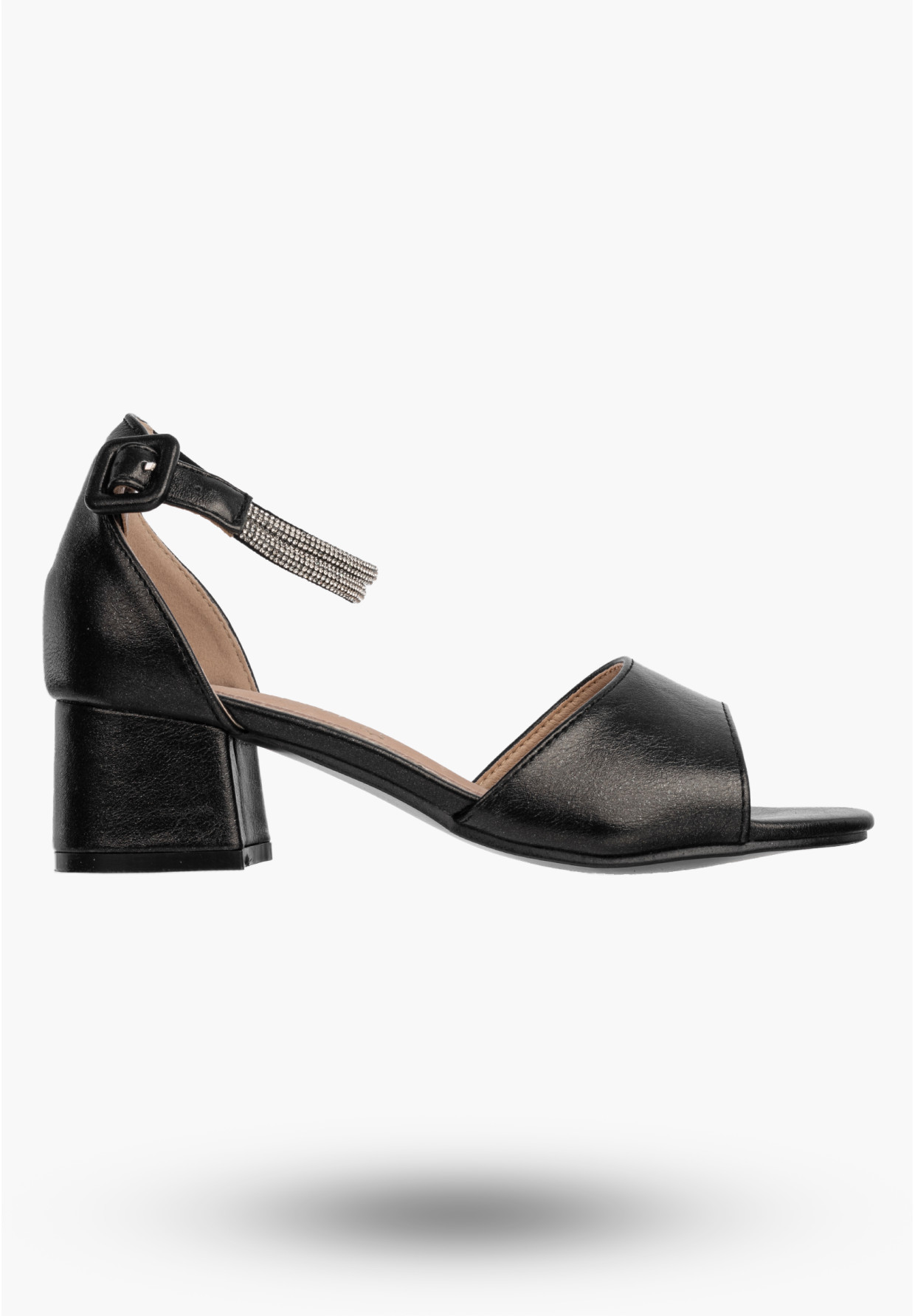 Sandały Dziewczęce Ekoskóra Buty Na Obcasie Eleganckie Czarne Potocki 26-42326