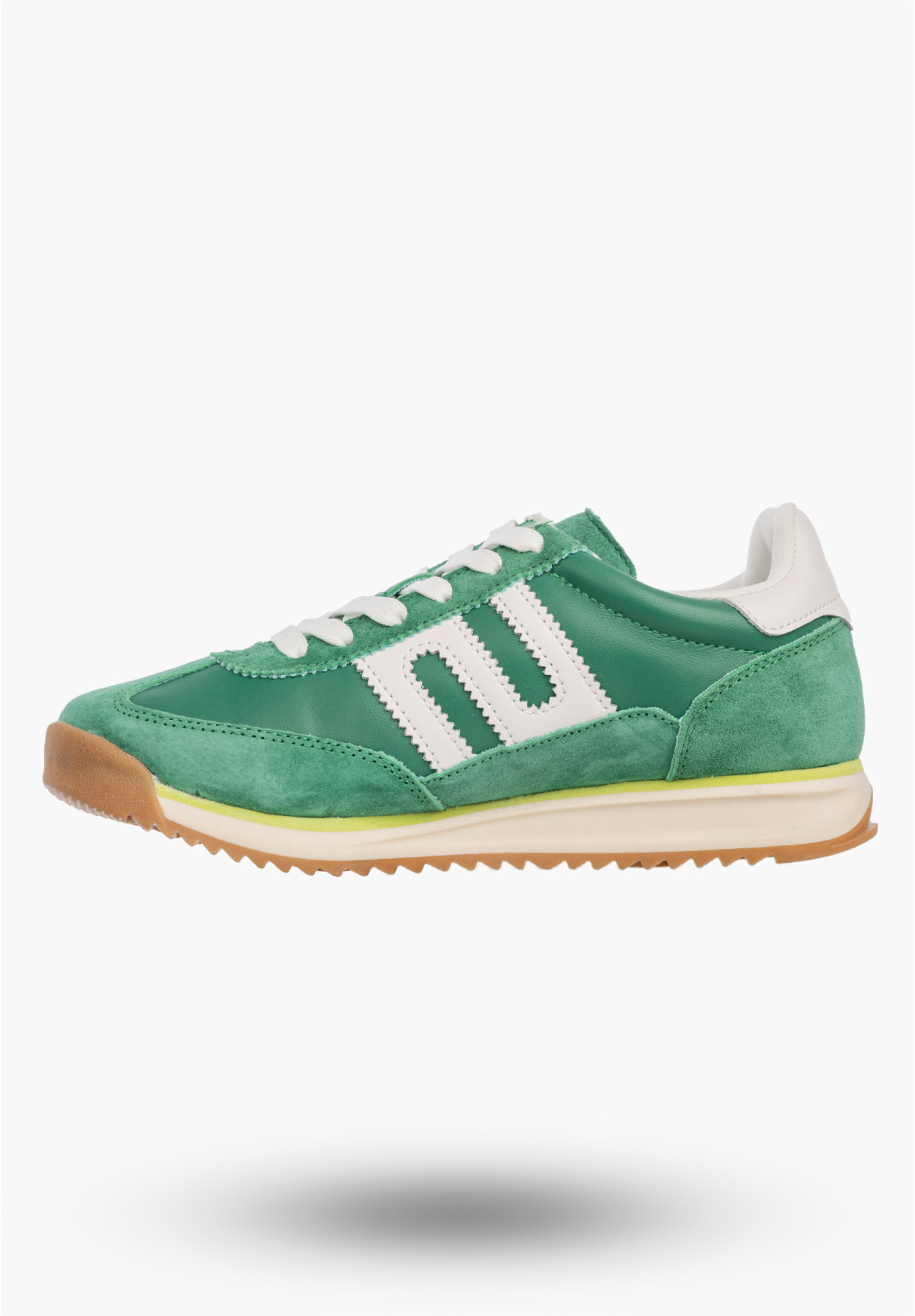 Sneakersy Damskie Buty Skórzane Zamszowe Sportowe Casual Zielone Filippo DP7686/26