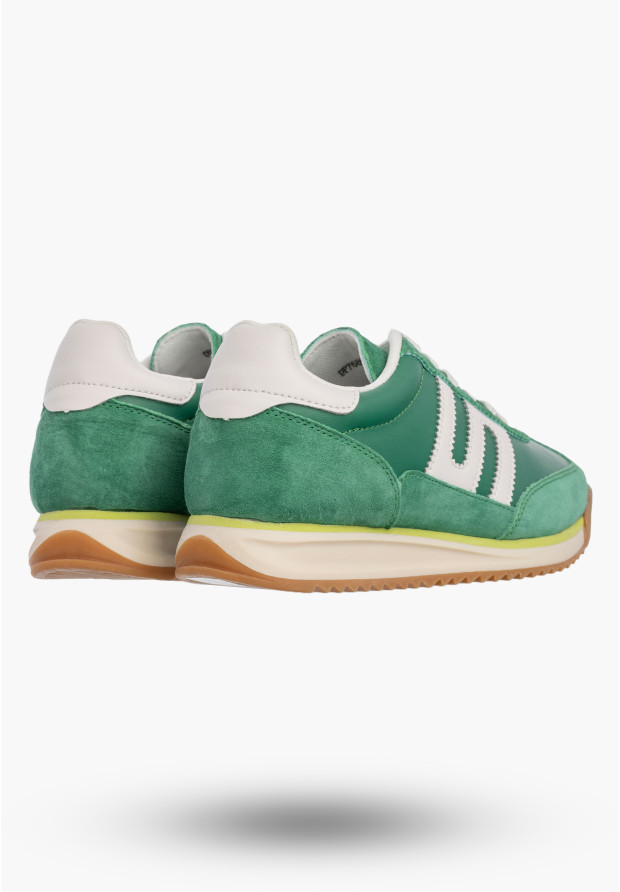 Sneakersy Damskie Buty Skórzane Zamszowe Sportowe Casual Zielone Filippo DP7686/26